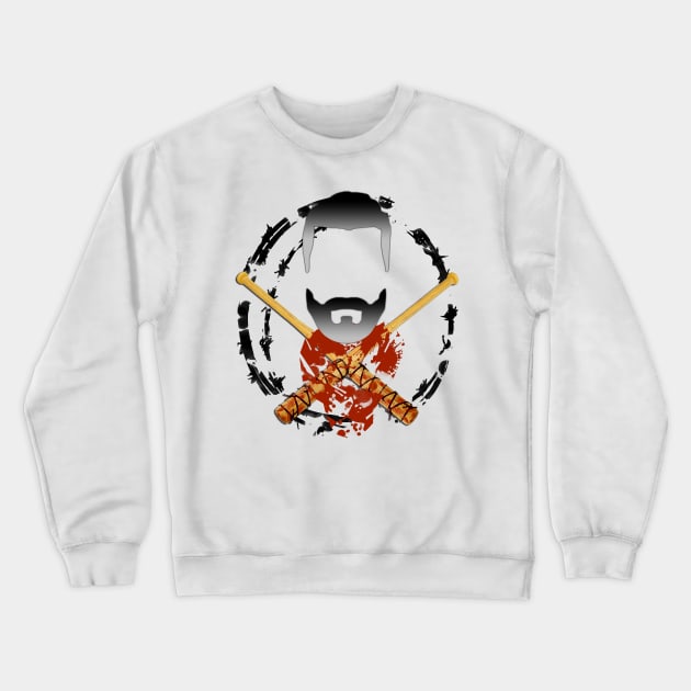 Negan and Cross-Bats Crewneck Sweatshirt by Jadderman